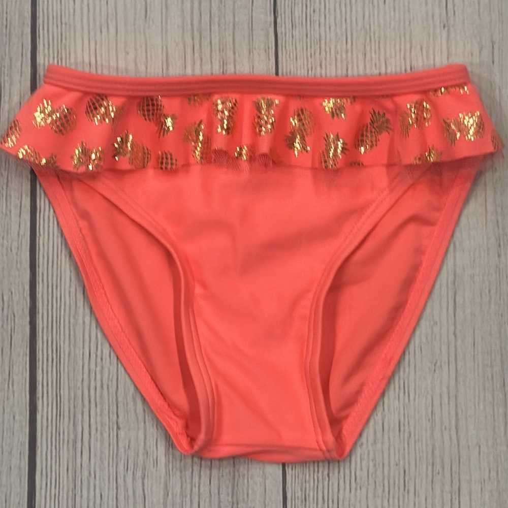 Real Love Baby Girls 2pc Coral and Gold Pineapple Swim Set - Picture 5 of 6